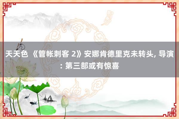 天天色 《管帐刺客 2》安娜肯德里克未转头, 导演: 第三部或有惊喜